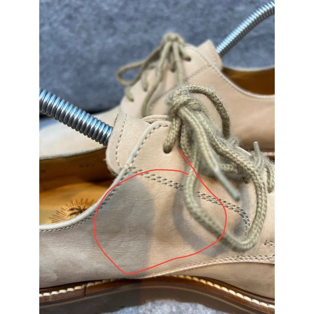 Tommy Bahama Oxfords Dress Shoes Made in Italy Leather Casual Tan Lace Up Mens 9